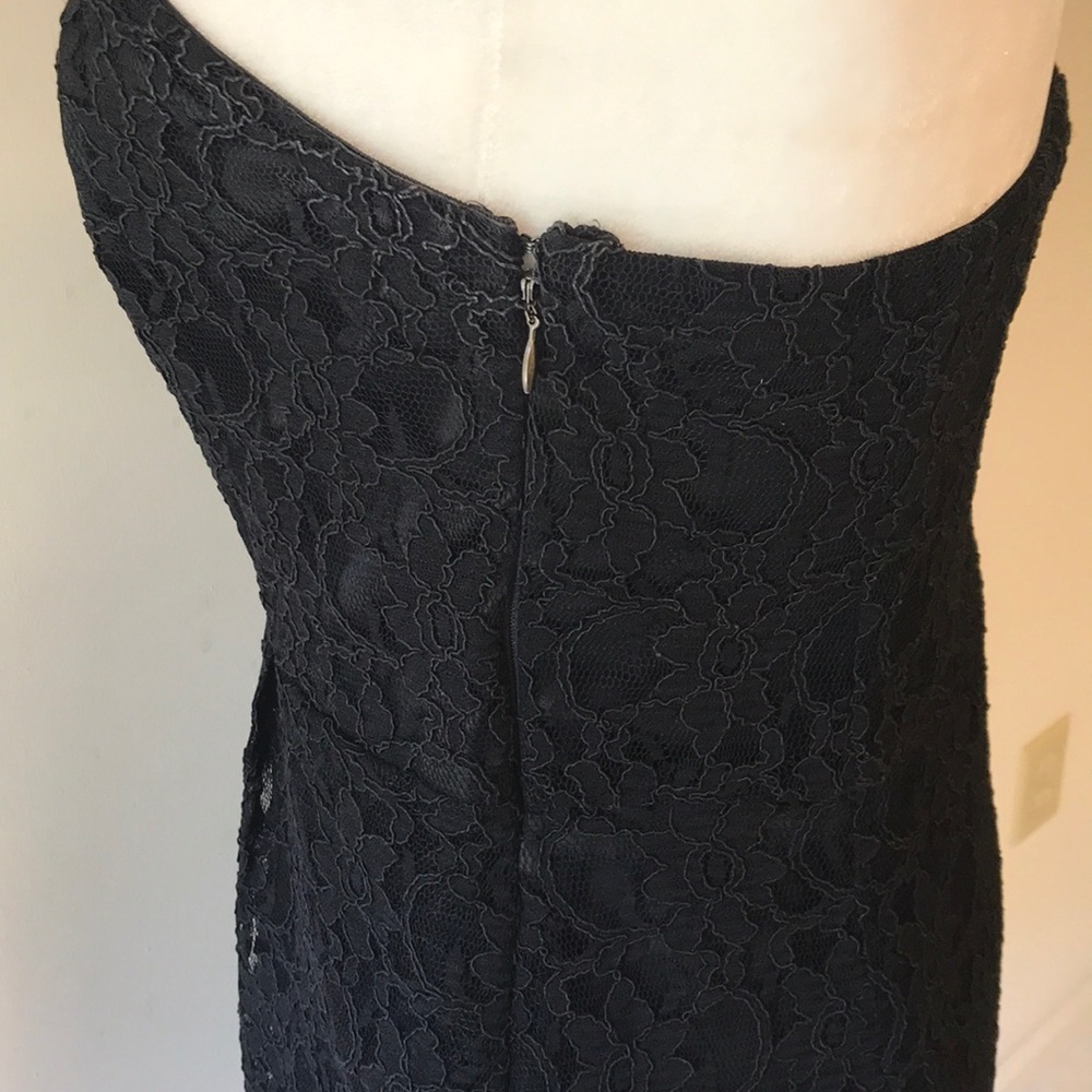 Express Black Lace Strapless Sweetheart Dress -Sz4 - Picture 5 of 8